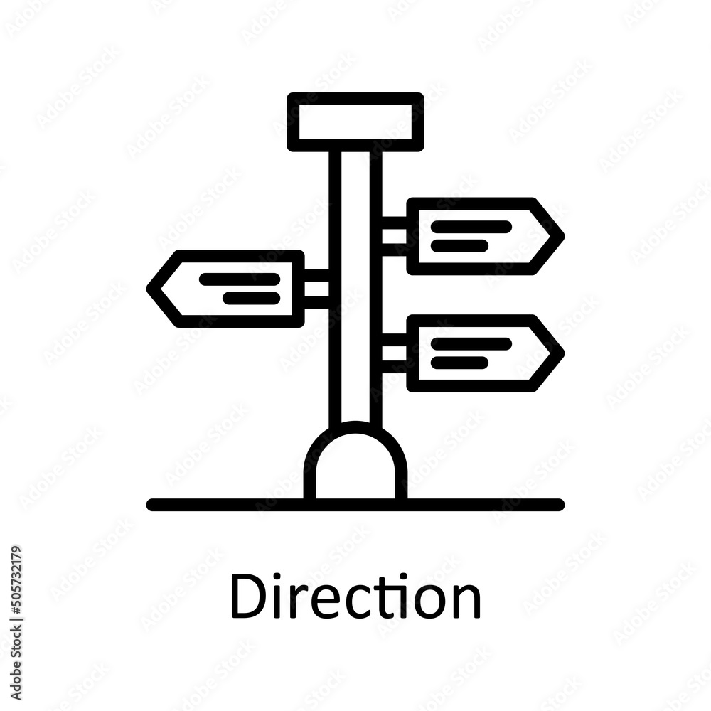 Direction vector outline Icon Design illustration. City elements Symbol on White background EPS 10 File