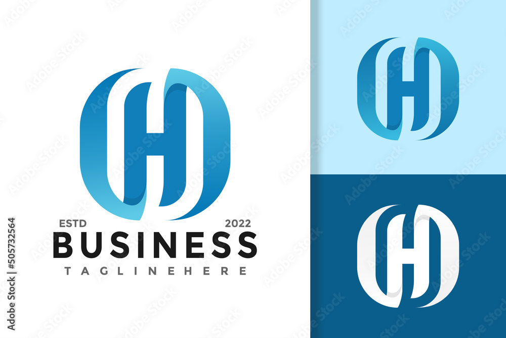 Letter H Business Modern Logo Design Vector Template