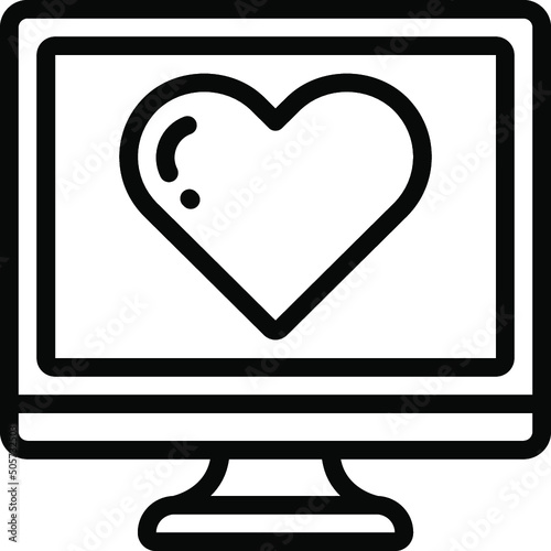 Computer Heart Icon