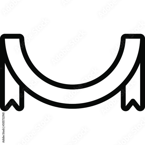 Semi Circle Ribbon Icon