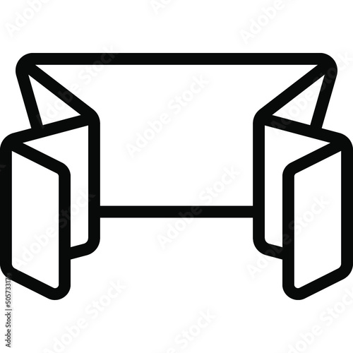 Inward Folded Ribbon Icon