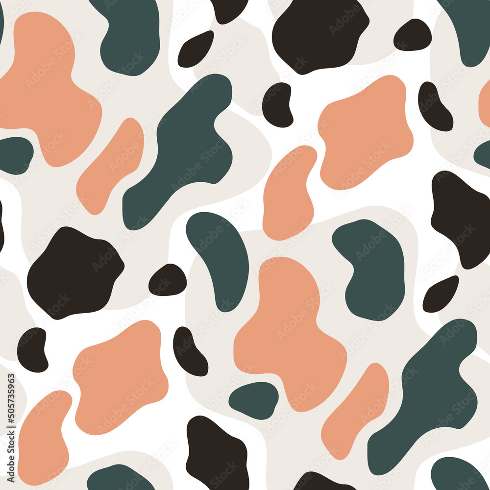 Seamless vector pattern with abstract shapes