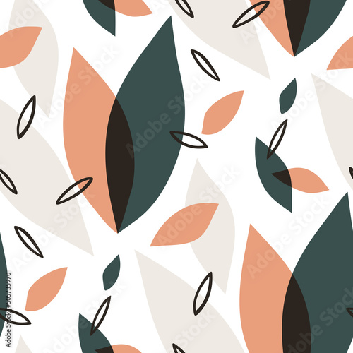 Abstract floral seamless pattern photo