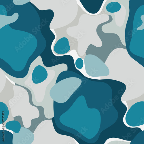 Seamless vector pattern with abstract shapes