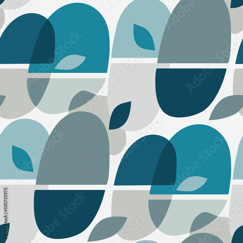 Seamless vector pattern with abstract shapes