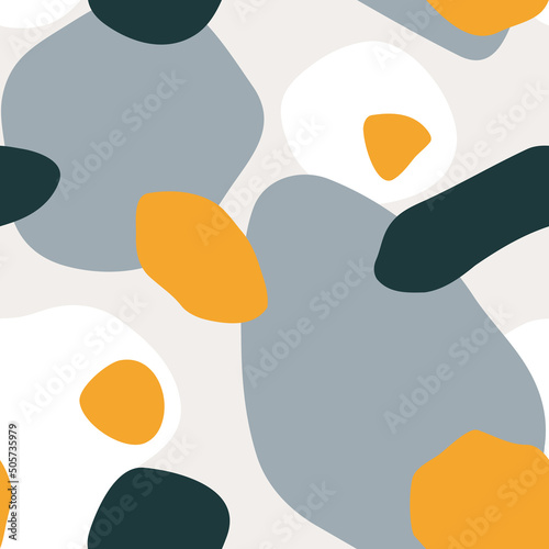 Seamless vector pattern with abstract shapes