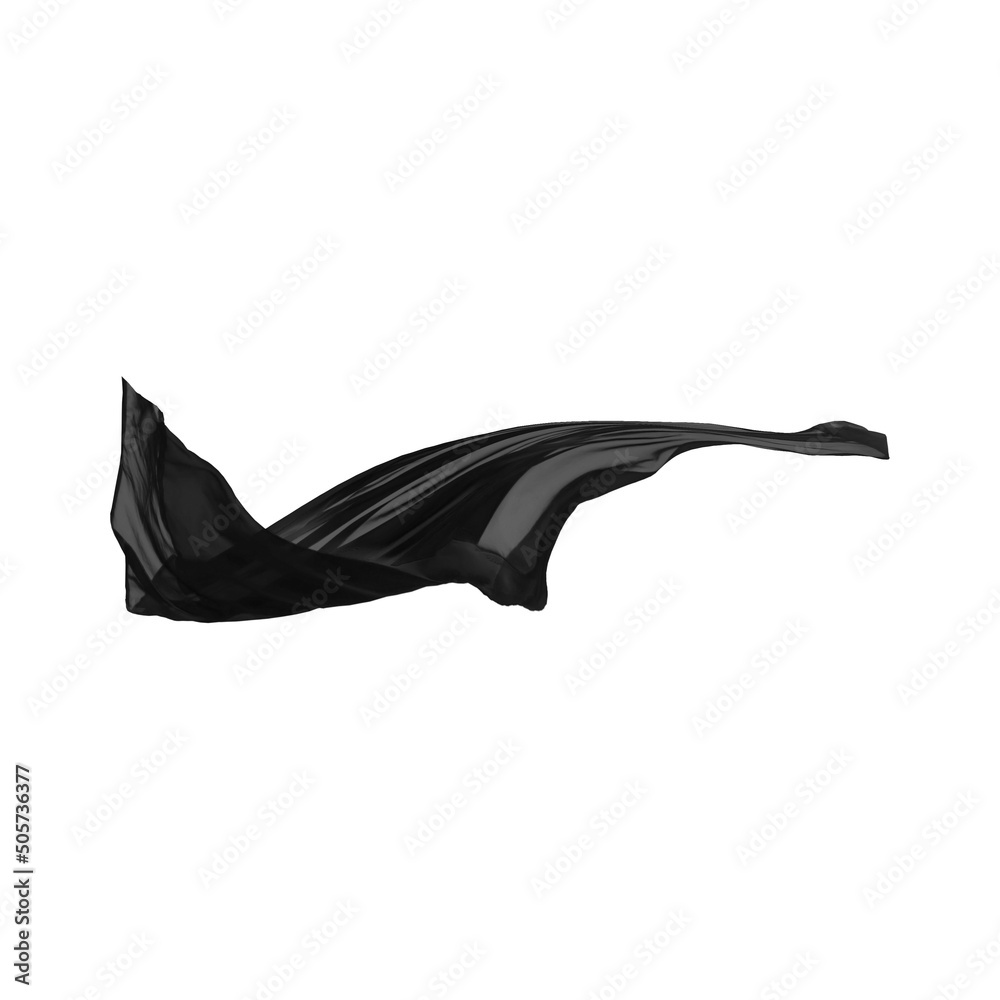 Φωτογραφία Flying black fabric dress Photo Overlays, flowing cloth, flying silk satin, dark
