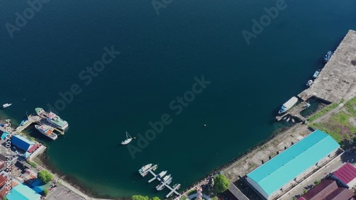 AH - Aerial View Of Port In Sabang Bay 06