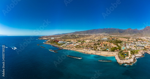 El Duque beach and coastline in Tenerife. Adeje coast Canary island, Spain photo
