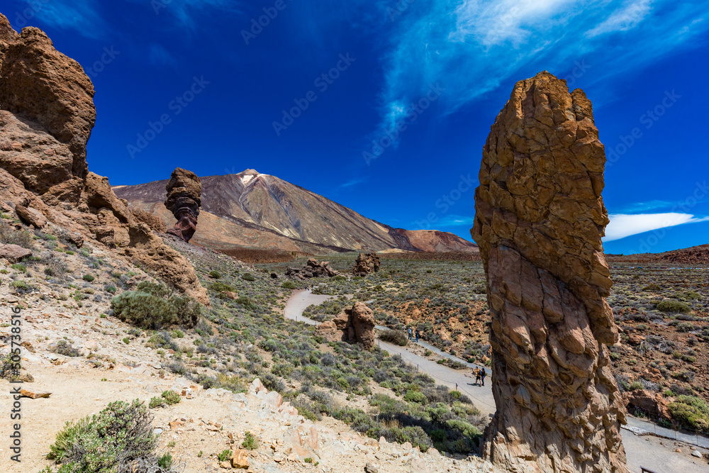 Amazing rocky formations, Roques de Garcia, Tenerife, Canary Islands, Spain