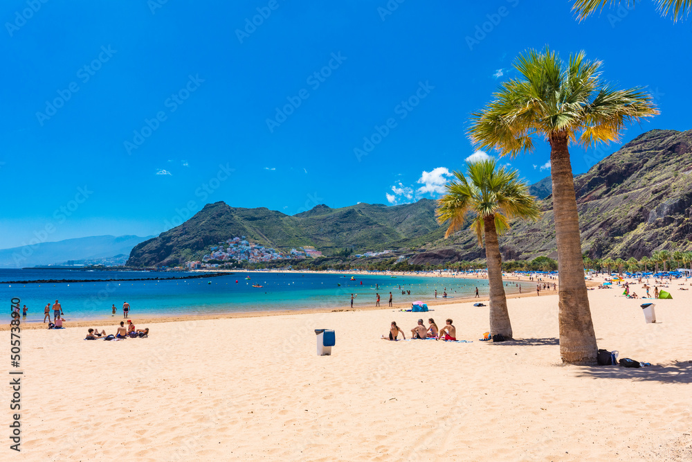 Playa de Las Teresitas beach, Tenerife, Spain, Canary Islands