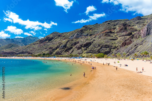 Playa de Las Teresitas beach  Tenerife  Spain  Canary Islands