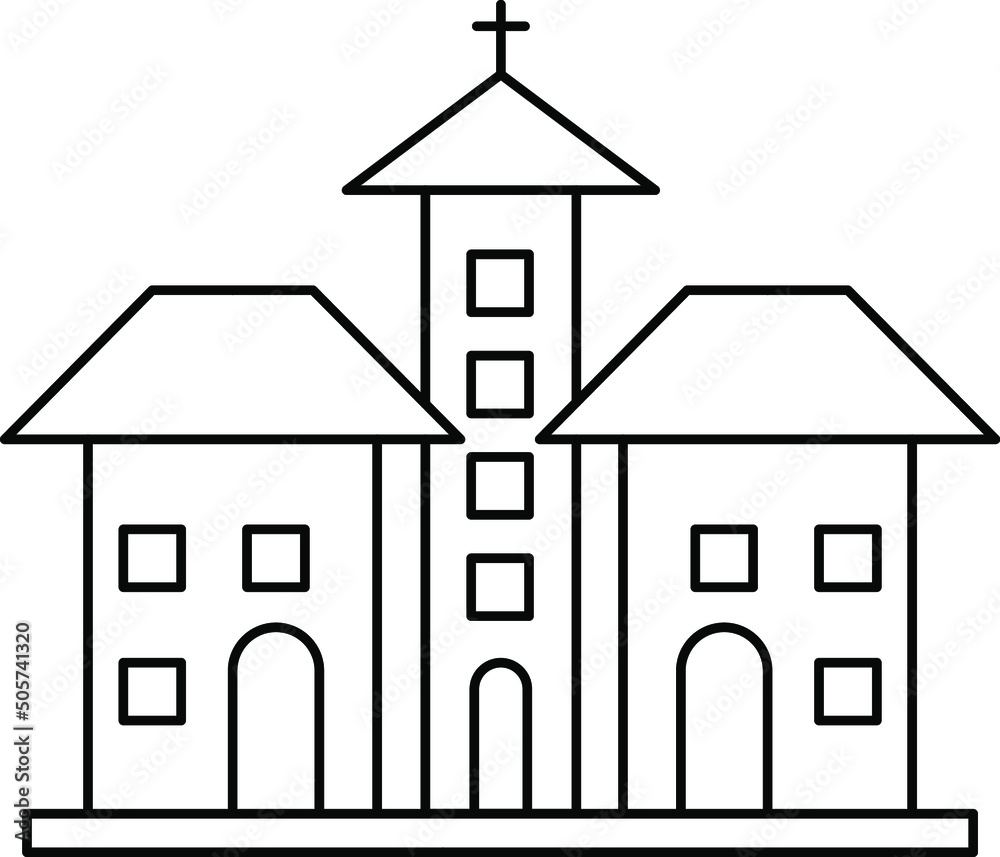 Church line icon vector illustration