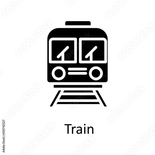 Train vector solid Icon Design illustration. City elements Symbol on White background EPS 10 File