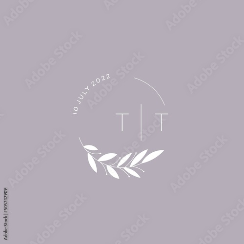 Initial letter TT wedding monogram logo design ideas