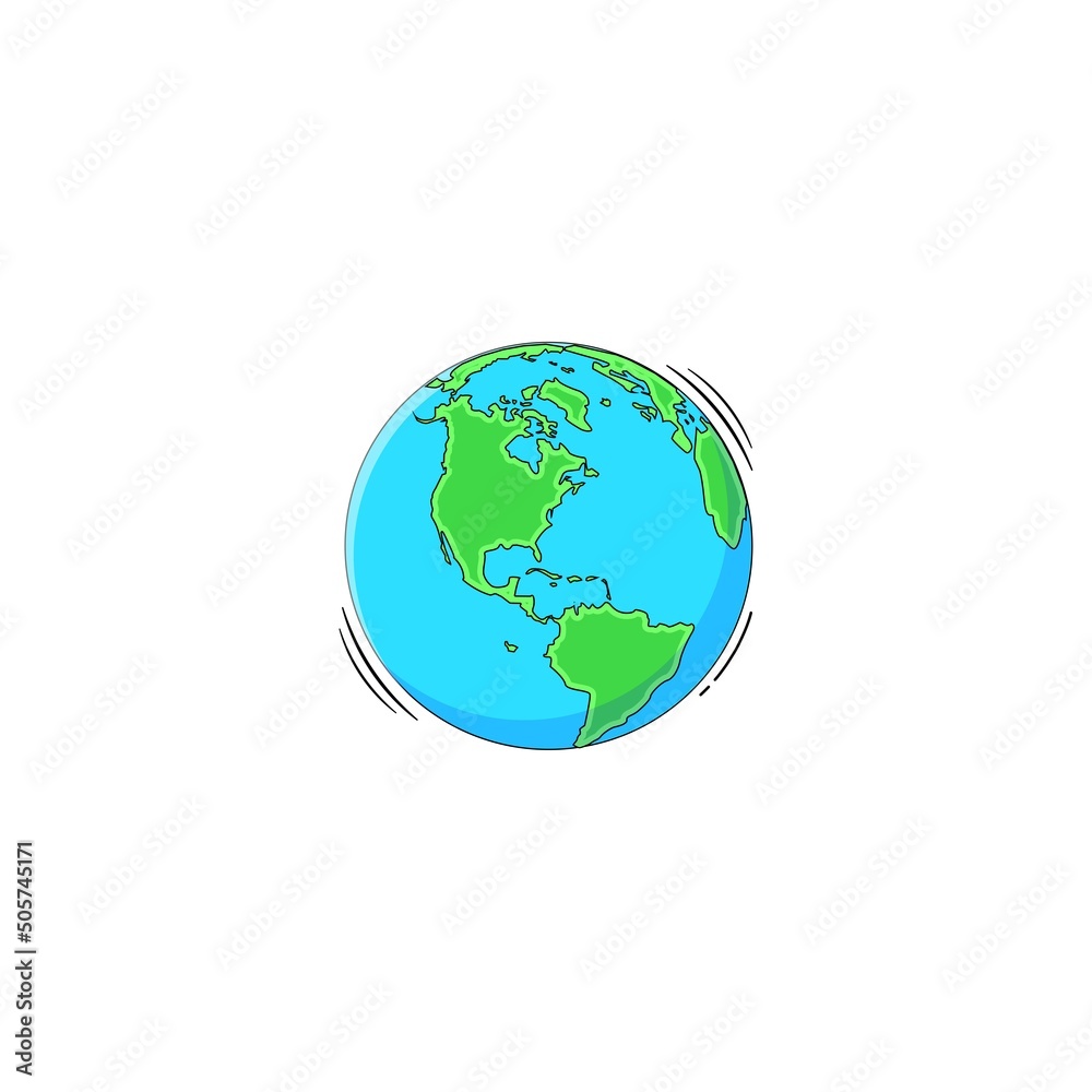 Planet Earth. The globe. Vector illustration