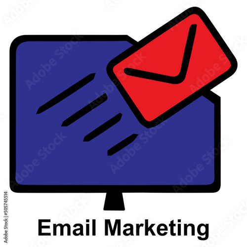 Icon Email Marketing Vector Illustration