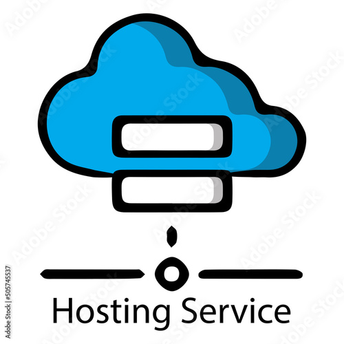 Icon Hosting Service Vector Illustration