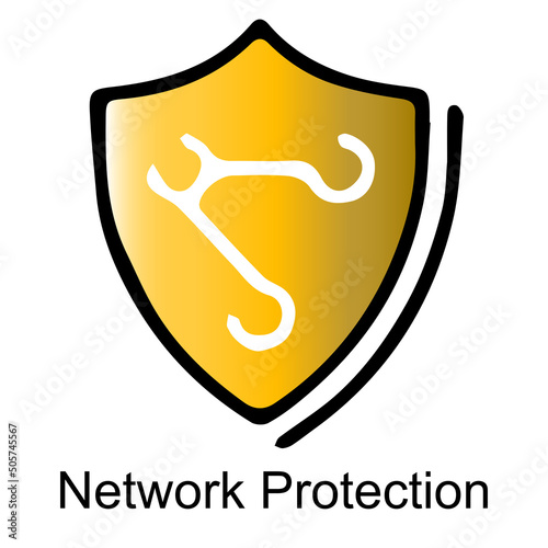 Icon Network Protection Vector Illustration