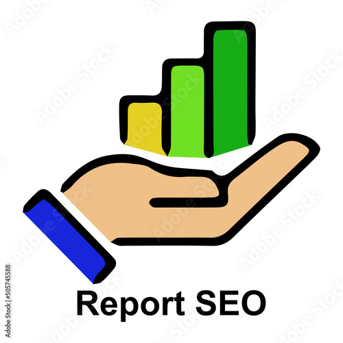 Icon Report SEO Vector Illustration