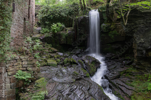 Peaceful waterfall scene