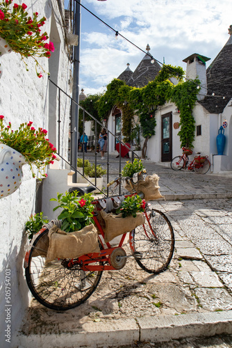 Scorci di Alberobello, patrimonio dell'Unesco, città metropolitana di Bari, Puglia