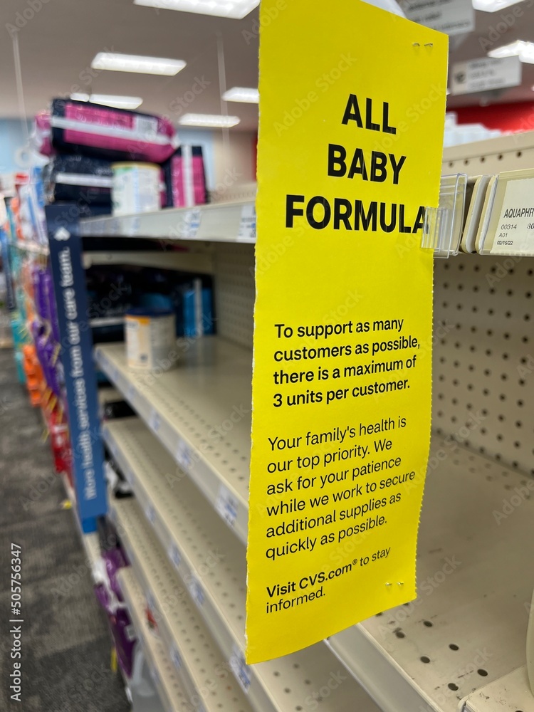 Empty shelves at a CVS store in suburban Chicago show how widespread