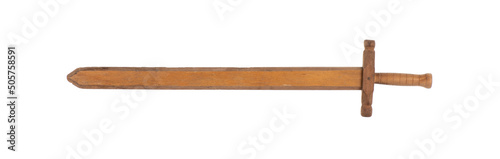 wooden sword isolated on white background © serikbaib