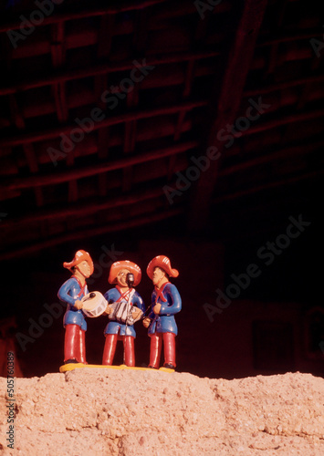 Caruaru/Pernambuco/Brazil. Circa 1990. Ceramic handicrafts from Alto do Moura. The place is a traditional center of figurative art of the Brazilian northeast. photo