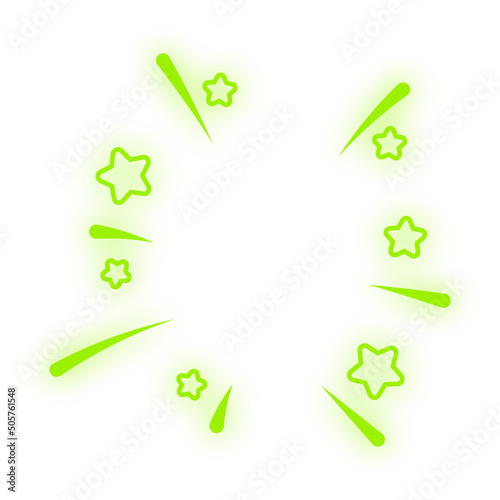 colorful glowing star element 