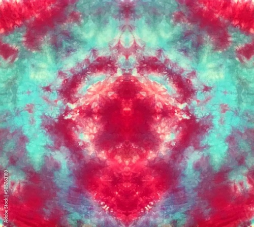 Tie dye background Geometric pattern texture Vector illustration Shibori Abstract batik brush seamless and repeat pattern design Paint splatter Bright, red, orange, blue, trending colors 