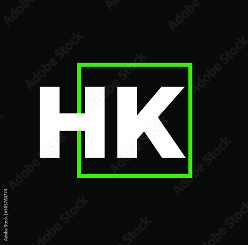 HK company Name initial letters monogram. HK vector icon.