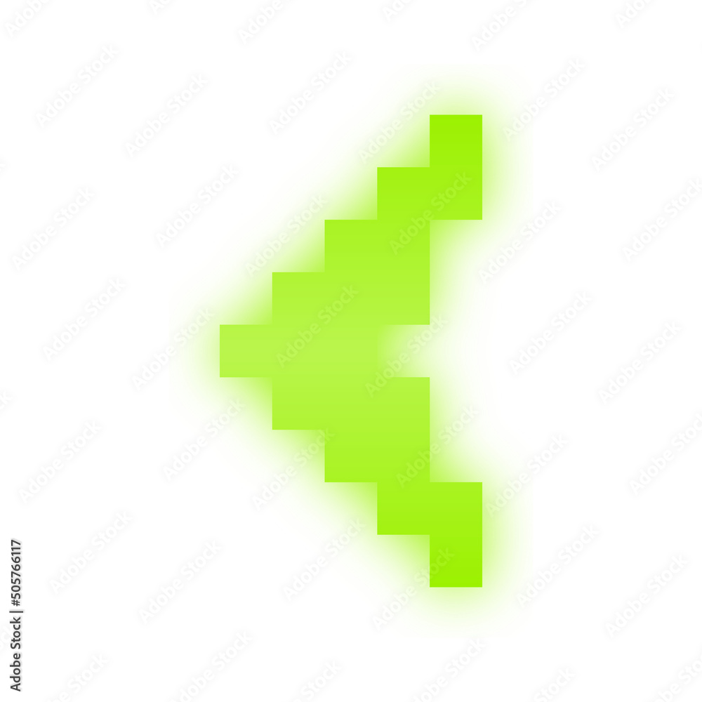 Fototapeta premium neon pixel arrow 