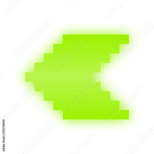 neon pixel arrow 