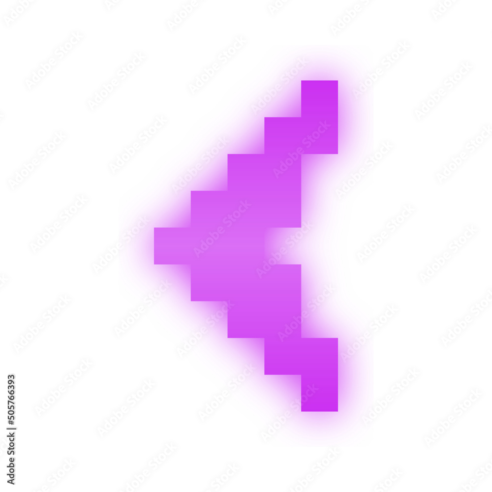 neon pixel arrow
