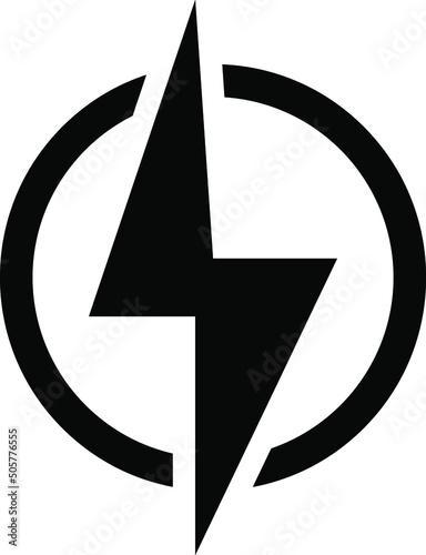 lightning icon logo illustration vector