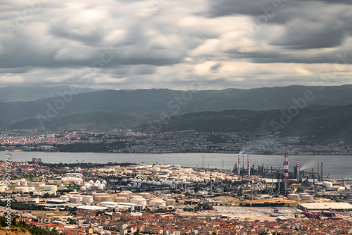 Turkey - May 19, 2022 : Tupras Izmit oil refinery, Tupras is Turkey's largest oil refinery Korfez/Kocaeli photo