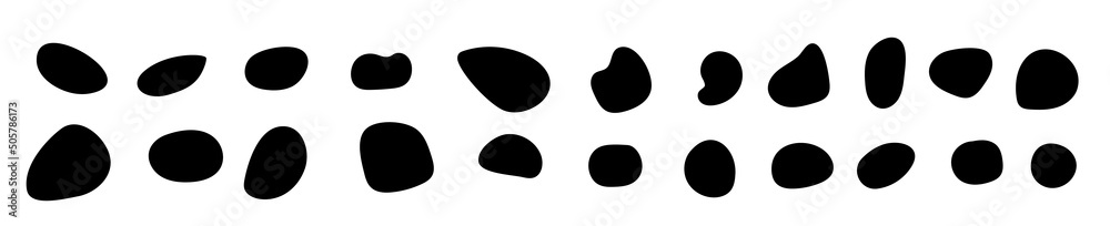 Random blob organic pattern spot shape. Amorphous ink blob geometric round pattern Random blob organic pattern spot shape. Amorphous ink blob geometric round pattern