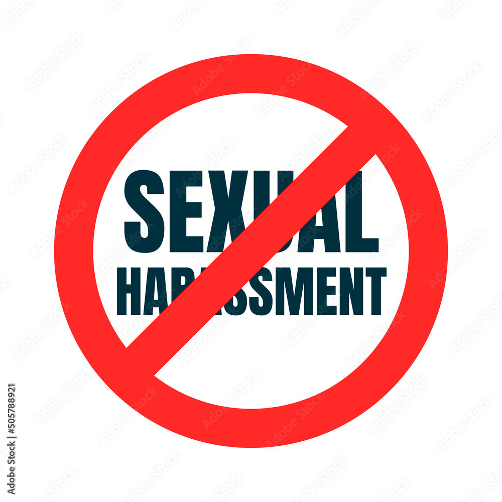 Sexual Harassment Prevent Icon Office Sexual Abuse Stop Sign Warning Icon Stock Vector Adobe