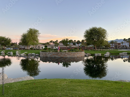 lake in the park with two ladies