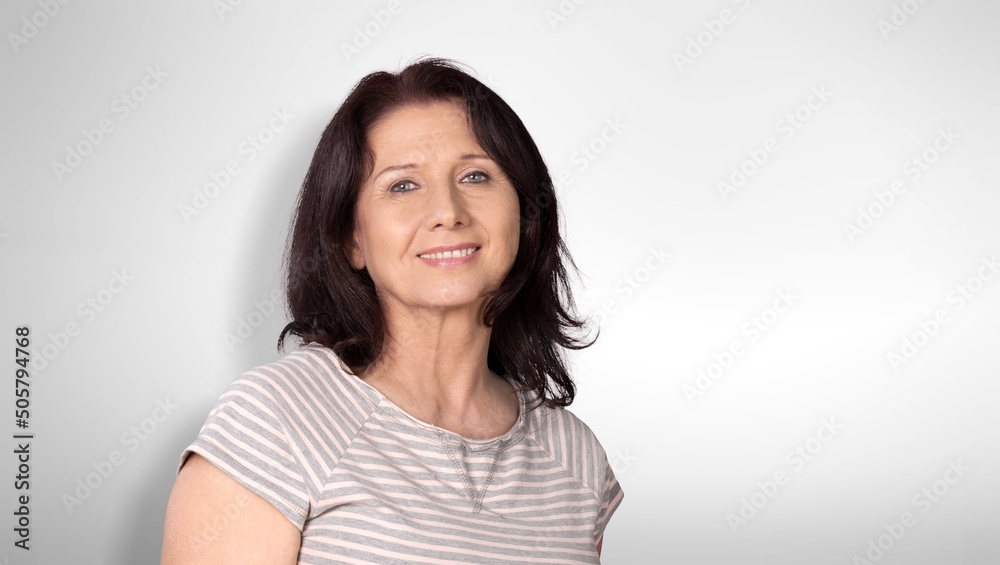 Happy old woman, senior lady looking away. Protection whitening menopause dry skincare, plastic surgery. Happy old woman, senior lady looking away. Protection whitening menopause dry skincare, plastic surgery.