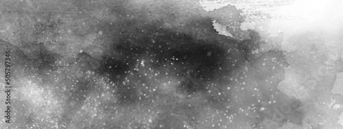 モノクロの星空の水彩イラスト 背景イラスト テクスチャ