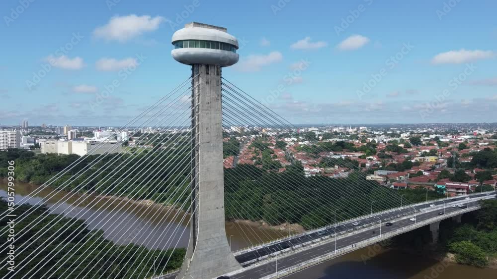 Deone, imagem aérea, ponte estaiada teresina 