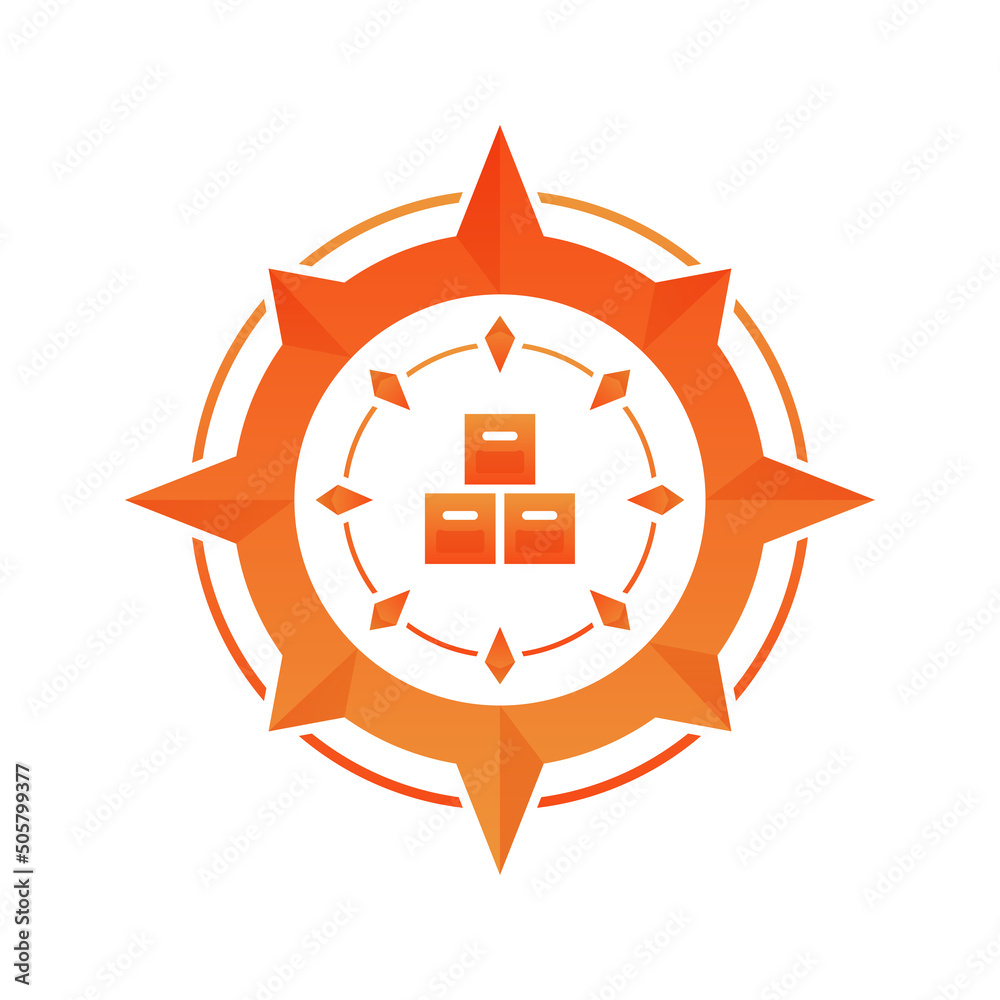 stockpile compass logo gradient design template icon stockpile compass logo gradient design template icon