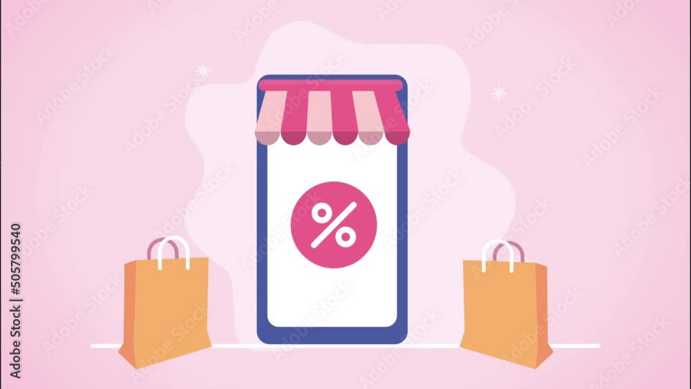 ecommerce technology in smartphone animation ecommerce technology in smartphone animation