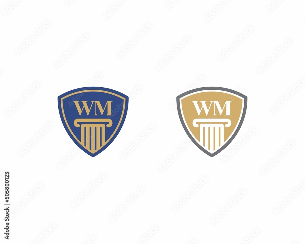 Letters WM, Law Logo Vector 001 Letters WM, Law Logo Vector 001