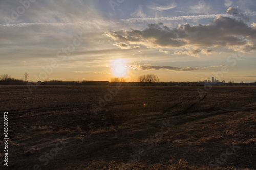 A Sunset over a Wheatfield 