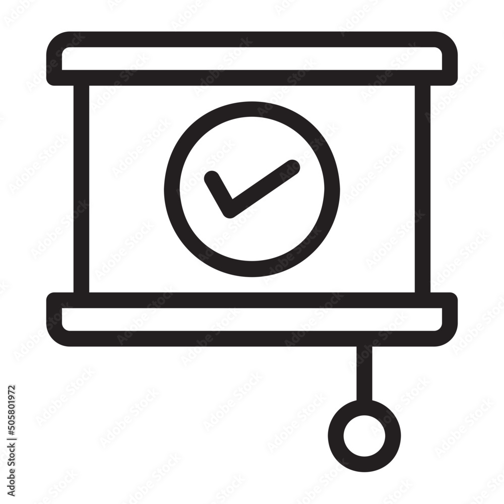 presentation line icon presentation line icon
