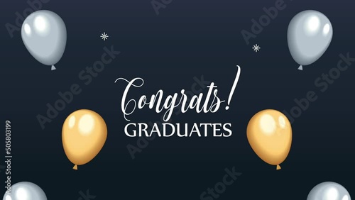 congrats graduates celebration invitation animation