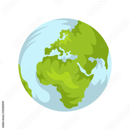 Vector earth globe isolated on white background